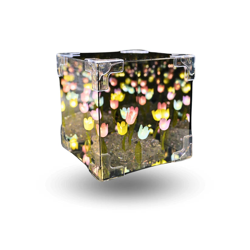 LAMPARA CUBO DE TULIPANES