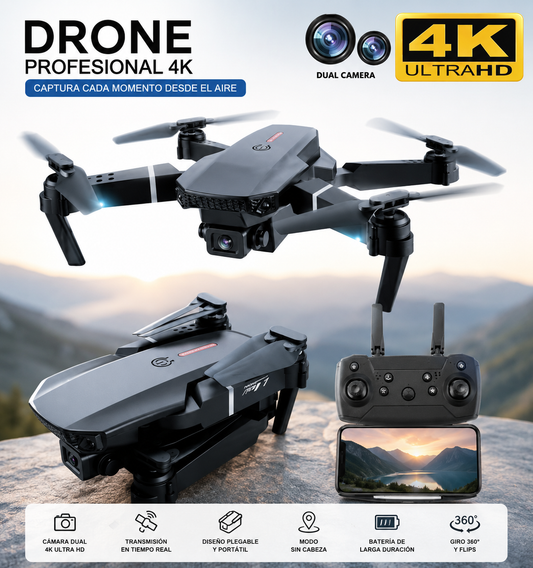 Dron E88 Pro con cámara dual